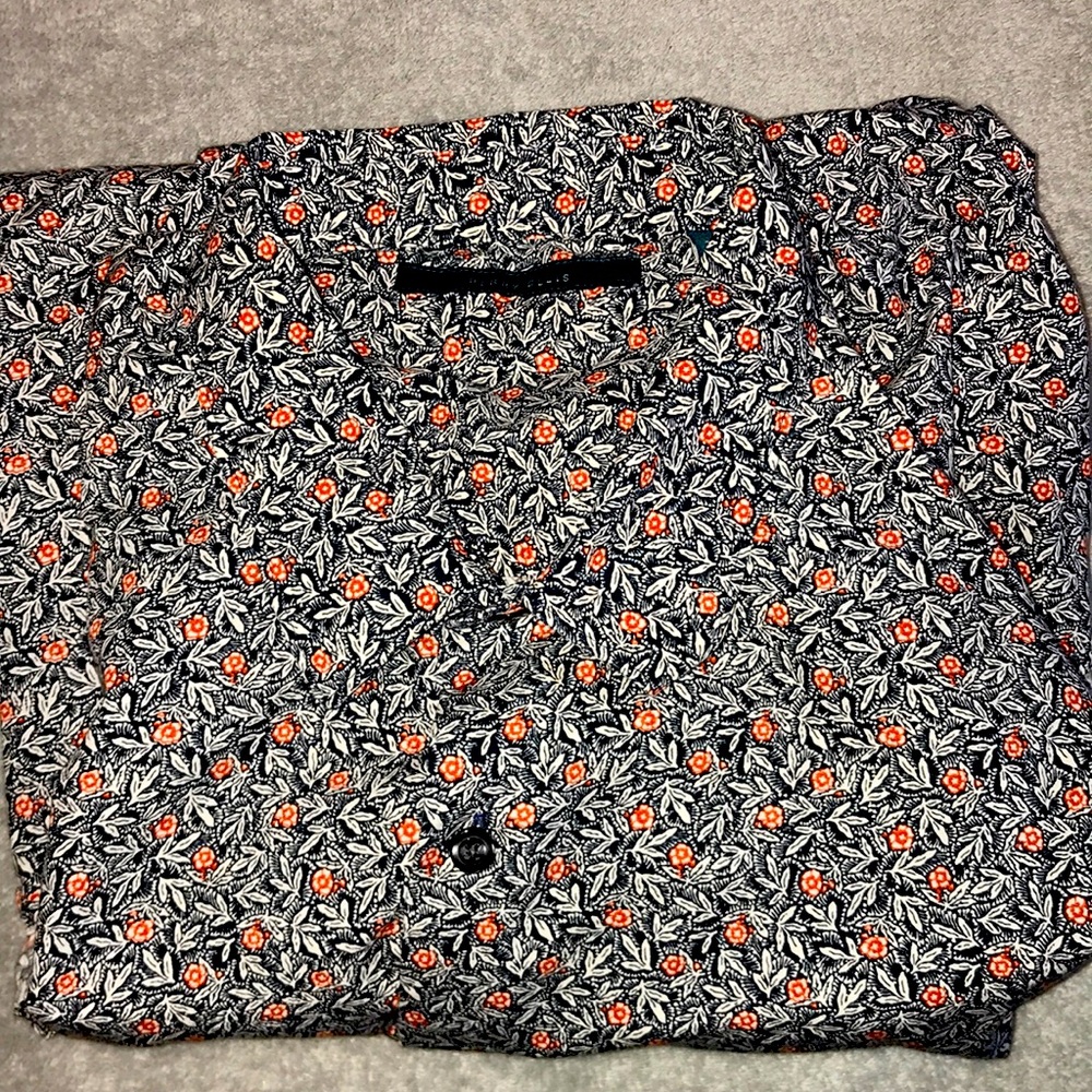 Perry Ellis Button Down xxl dark floral